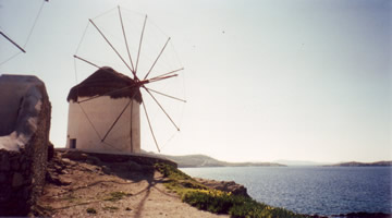 ミコノス島名物の風車１
